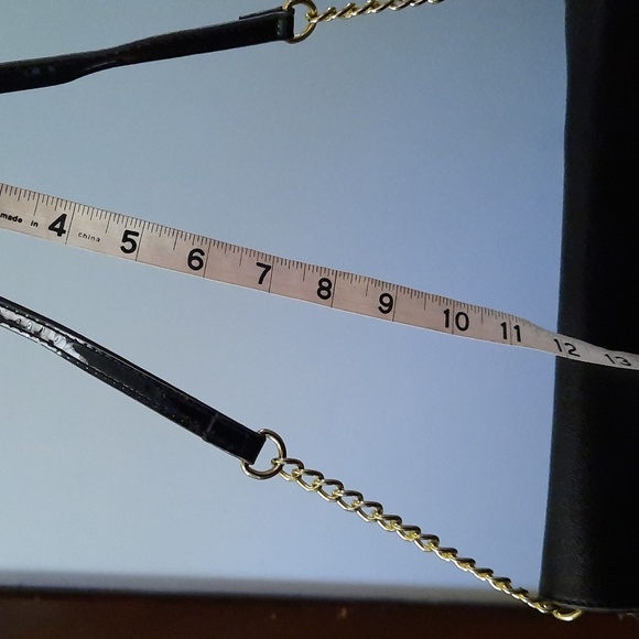 Anne Klein Black and Gold Shoulder Clutch Hand Bag - Picture 14 of 14